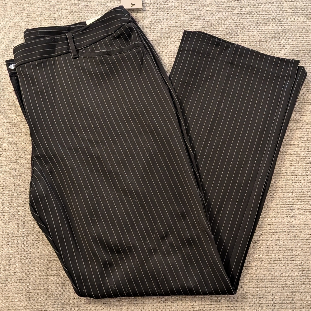 Worthington Women's Black Pinstripe Trousers